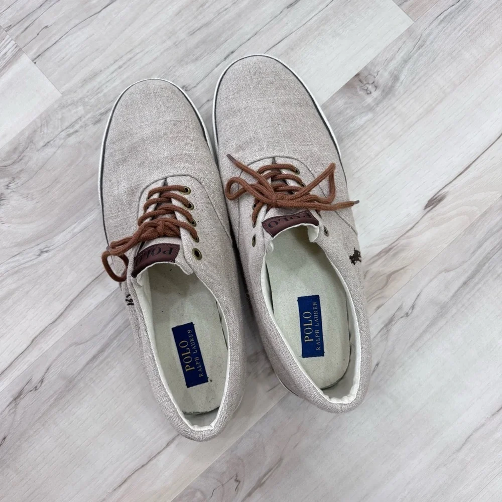 Ralph Lauren Polo Forestmount II Flax Linen shoe Sz 13